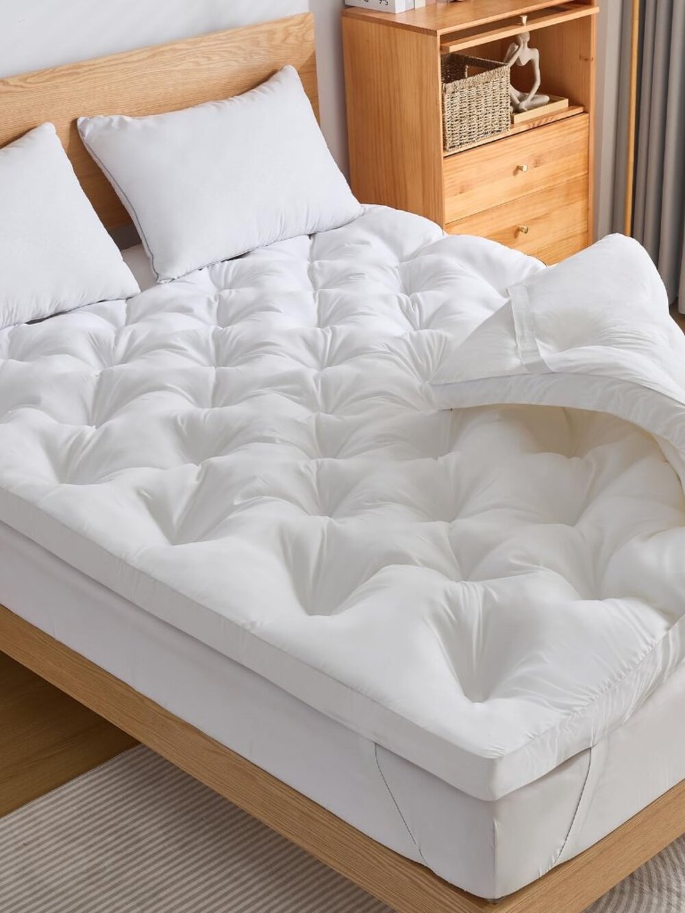 NEW WhatsBedding 3 Inch Memory Foam Mattress Topper Twin Extra Soft Pillow Top